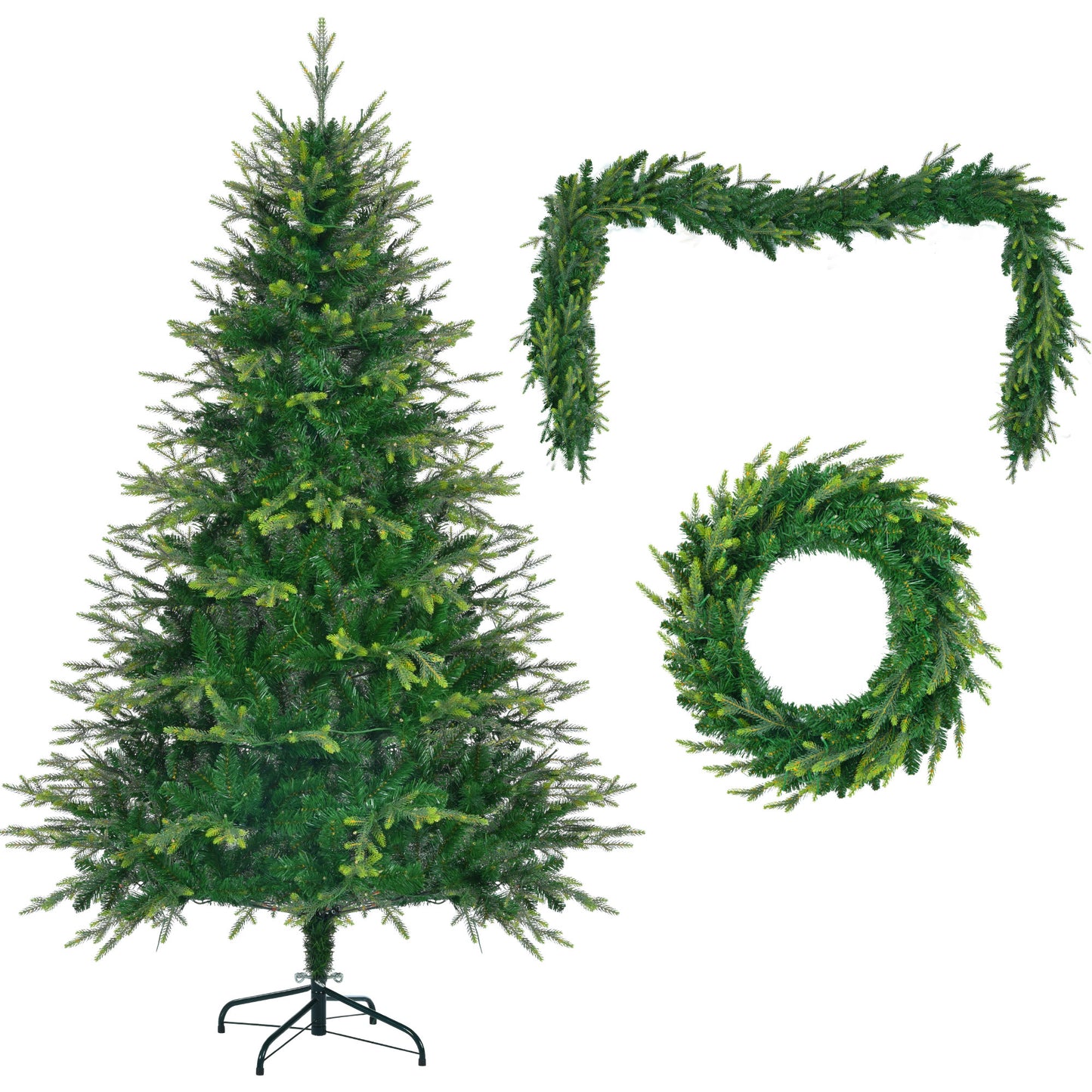 6 Feet Aspen Fir Artificial 380 Multi-Color LED