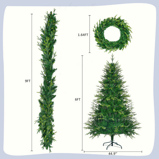 6 Feet Aspen Fir Artificial 380 Multi-Color LED