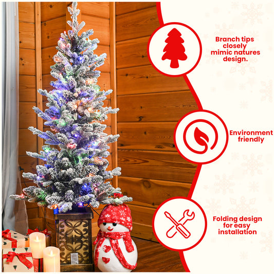 4ft Pre-lit Potted Porch Christmas Tree Smal