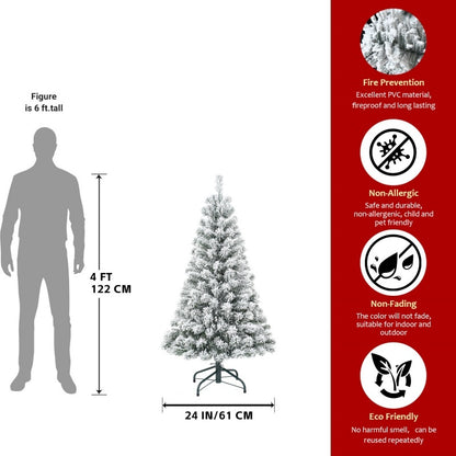 Unlit Artificial Christmas Tree Snow Flocked