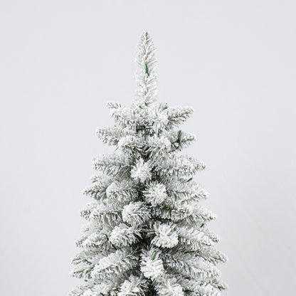 3 Pcs Flocked Artificial Christmas Tree Set With Lights