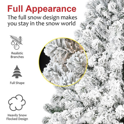 Unlit Artificial Christmas Tree Snow Flocked