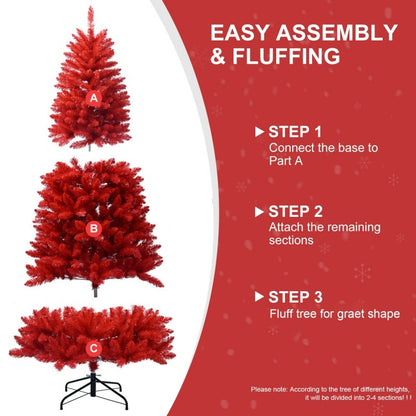 PVC Christmas Tree, Christmas Decorations, Red