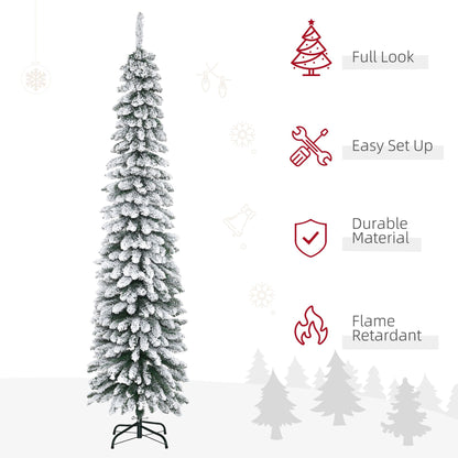 7ft Snow-Flocked Artificial Christmas Tree