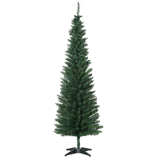 6' PVC Unlit Slim Artificial Pencil Christmas Tree Holiday