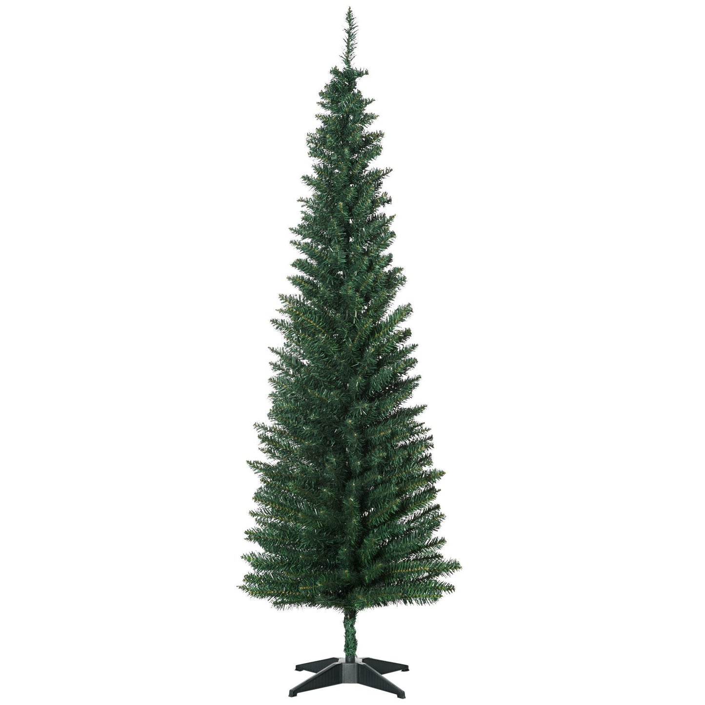 6' PVC Unlit Slim Artificial Pencil Christmas Tree Holiday
