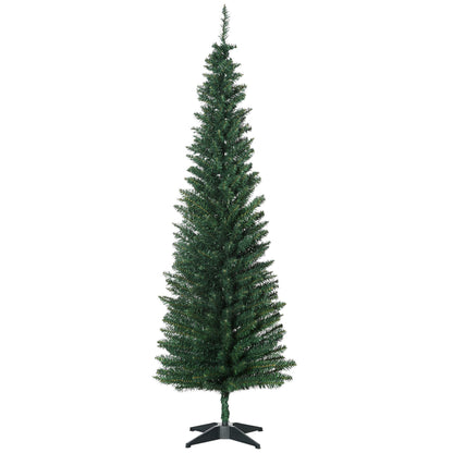 6' PVC Unlit Slim Artificial Pencil Christmas Tree Holiday