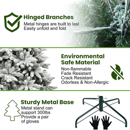 White Christmas Treemixed Flocked Tree