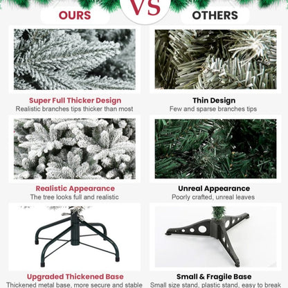 White Christmas Treemixed Flocked Tree