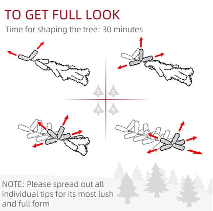 Tall Pre-Lit Slim Noble Fir Artificial Christmas Tree