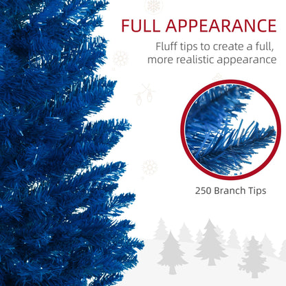 5ft Pencil Christmas Trees, Deep Blue