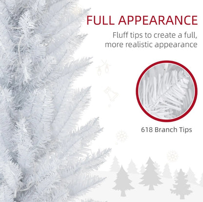 Tall Pre-Lit Slim Noble Fir Artificial Christmas Tree