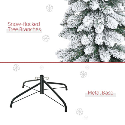 7ft Snow-Flocked Artificial Christmas Tree