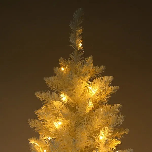 7.5ft Flocking Tied Light Christmas Tree
