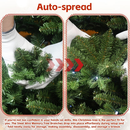 7ft Pe,pvc  Mixed Christmas Tree