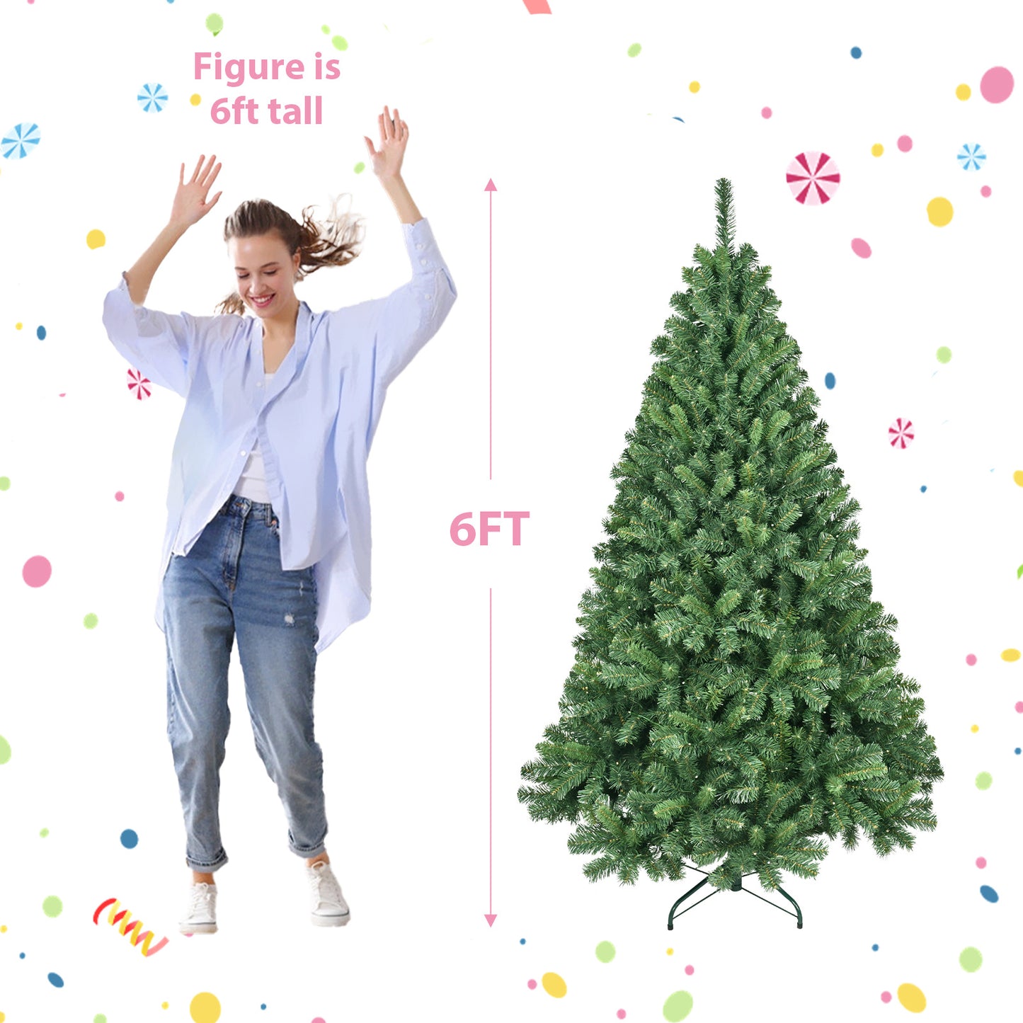PVC Christmas Tree, Christmas Decorations, With Lights