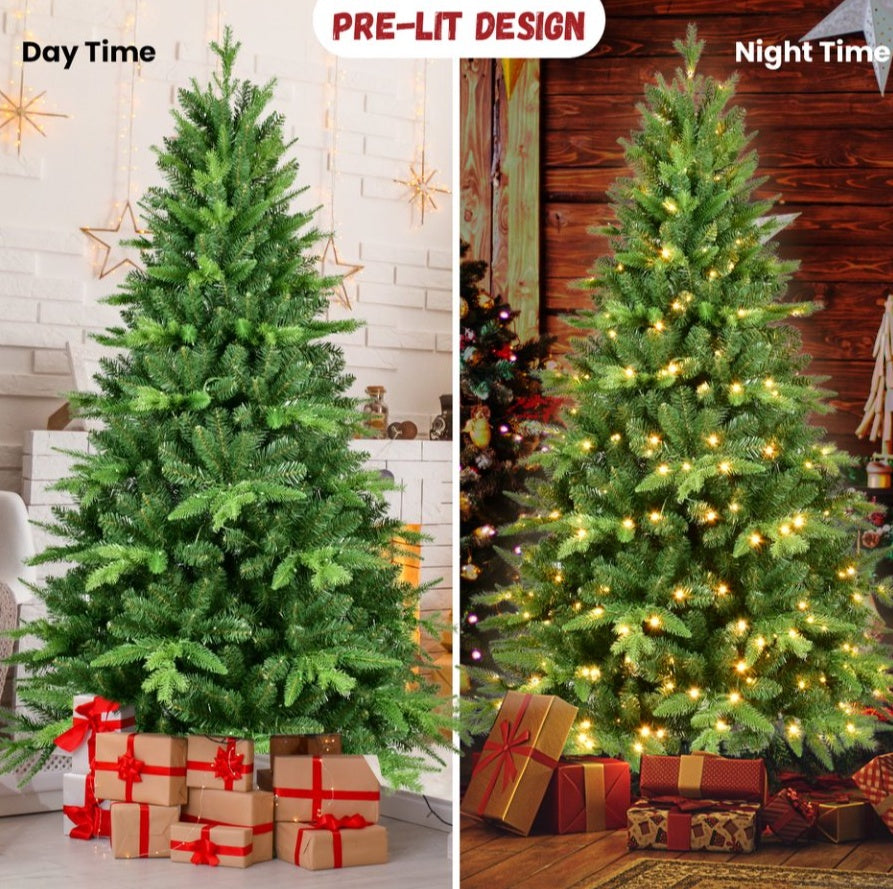 Christmas Tree 5,6,7,8,9ft PE PVC Hybrid Tree