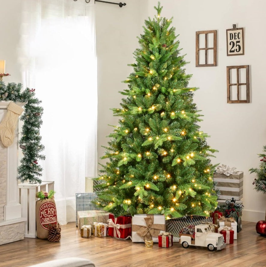 Christmas Tree 5,6,7,8,9ft PE PVC Hybrid Tree