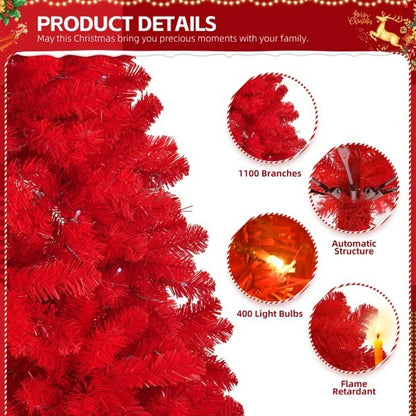 7 FT Pre-lit Artificial Christmas Tree