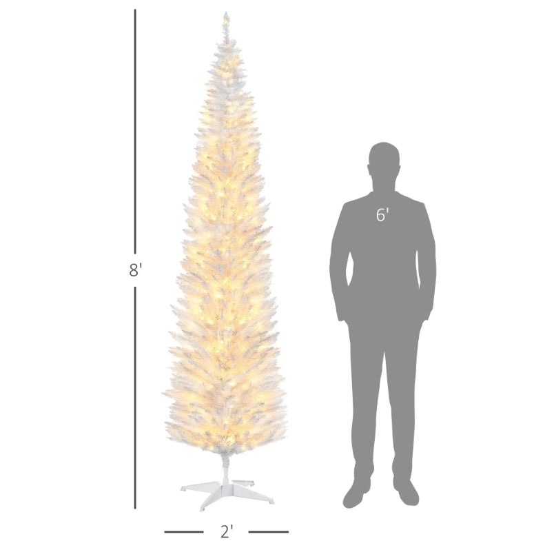 Tall Pre-Lit Slim Noble Fir Artificial Christmas Tree