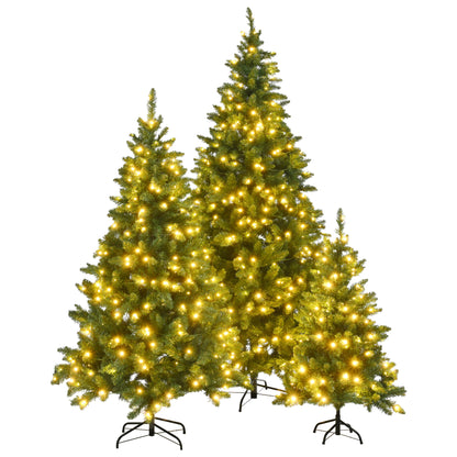 8ft, 6ft, 4ft Pre-Lit Green Pine Artificial Christmas Tree
